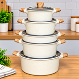 UCC Life White Speckled Cookware Set  spn