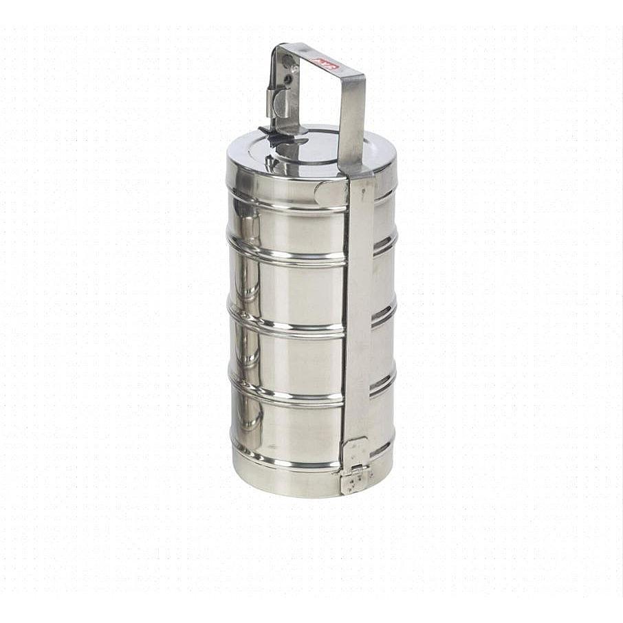 Stainless Steel Bombay Tiffin Carrier – 4 Tier Lunch Box