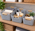Storage basket set white perforated three sizes — iDecorators Kenya