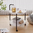 Rolling Carts with Wheels,Multifunctional Organization Cart with Handle,Living Room End Table,Home Storage Trolley for Fruit Drink