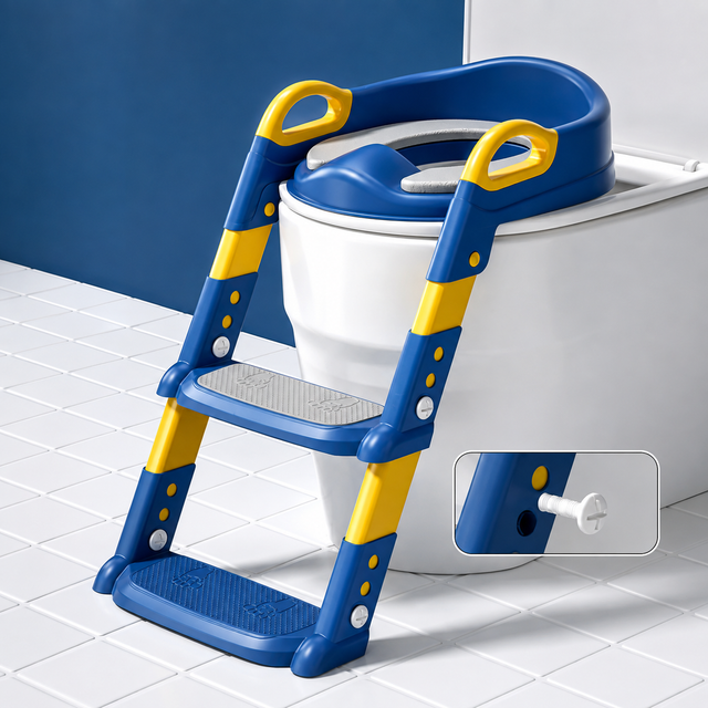 Toddler Toilet Training Ladder with Soft Seat