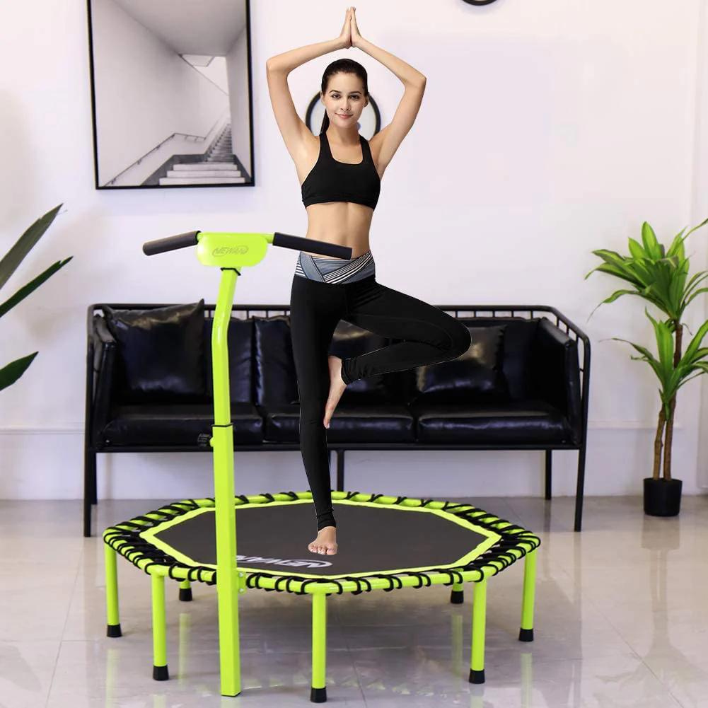 Trampoline with a handlebars