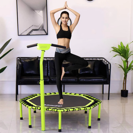 Trampoline with a handlebars