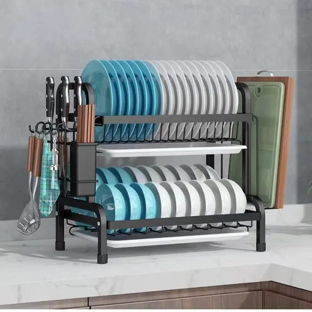 Dish Rack Layers Two layers Rust free Dish Rack – iDecorator