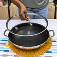 UAKEEN Premium Non-Stick Deep Frying Pan with Glass Lid &
 Dual Handles
