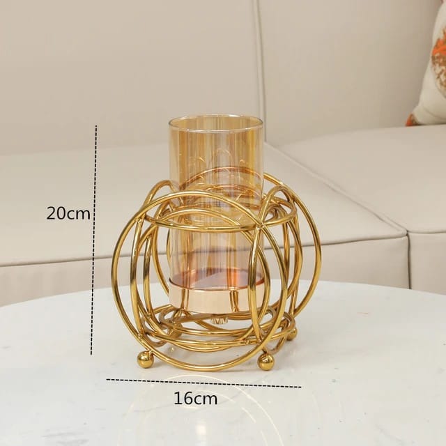 Light Luxury Metal Vase Decoration Living Room Coffee Table Flower Arrangement Dry Flower TV Cabinet Porch