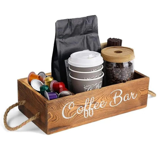 Wooden Coffee / Tea organizer