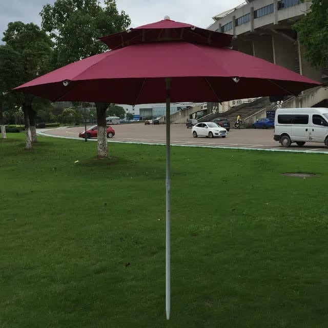 Double Layer Strong Sturdy Outdoor Beach Umbrella