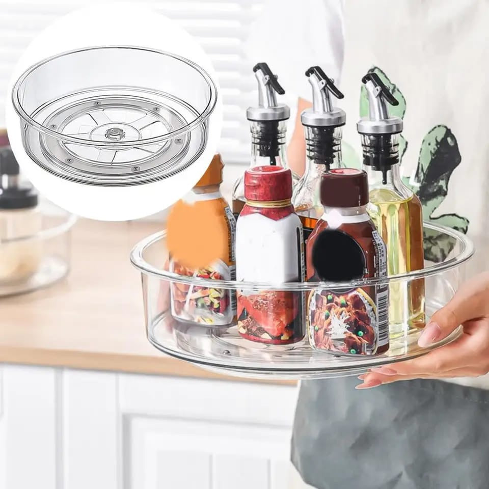 Acrylic multipurpose rotating of organizer/turntable.