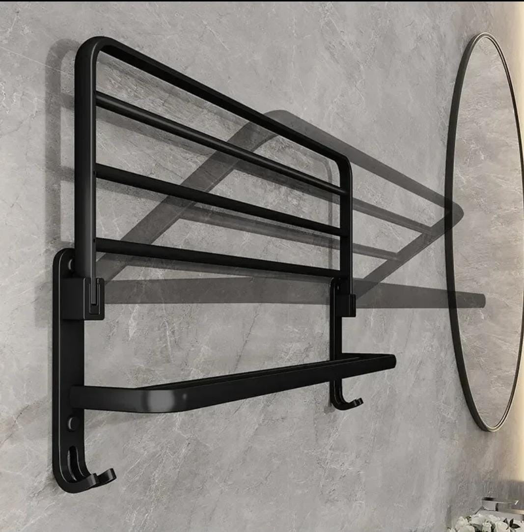 Metallic towel holder rack