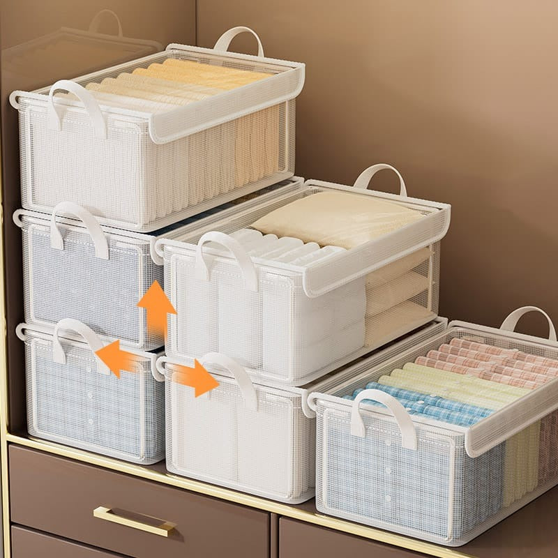 Thick transparent fabric closet organizer