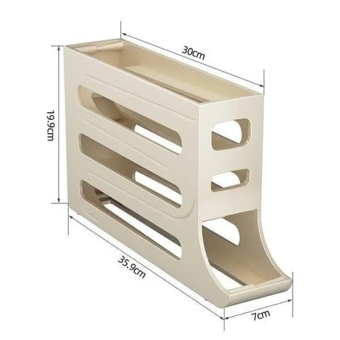 Refrigerator 4 layer automatic egg roller sliding egg tray