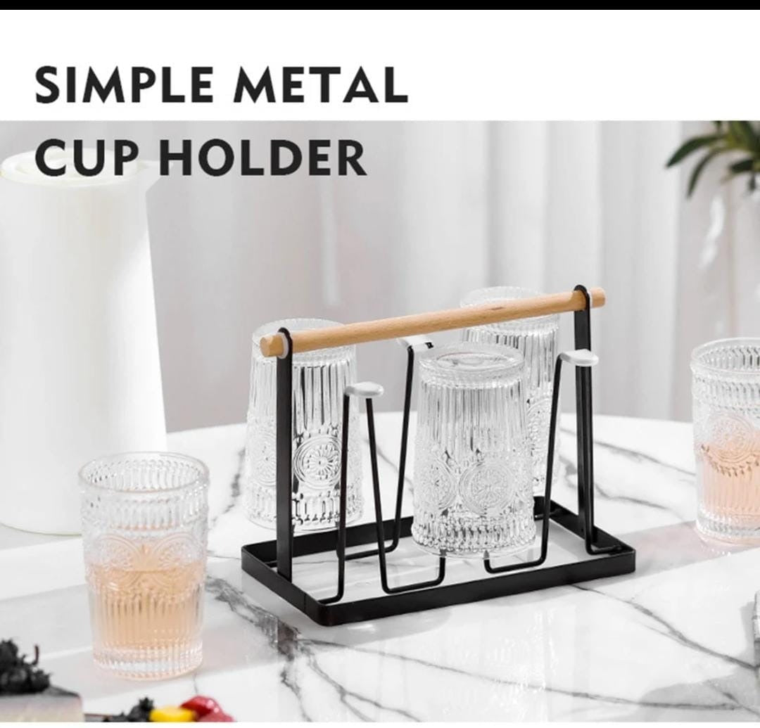 Metallic glass/cup holder.Metallic glass/cup holder