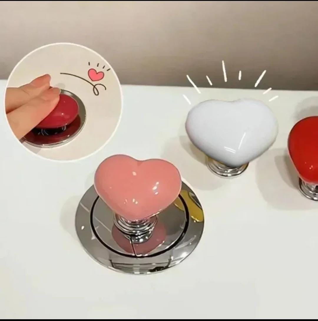 Creative heart shaped toilet press