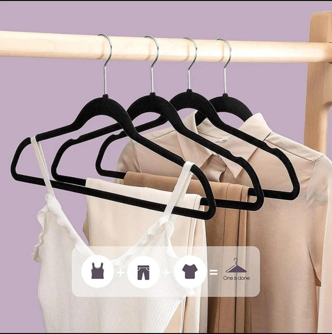 Luxury velvet antislip hangers