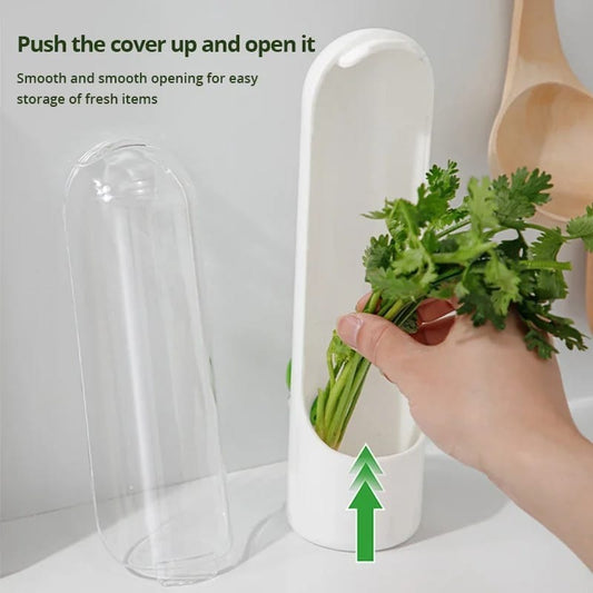 Herb fridge storage container