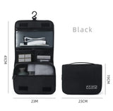 Portable cosmetic makeup toiletry bags with hooks