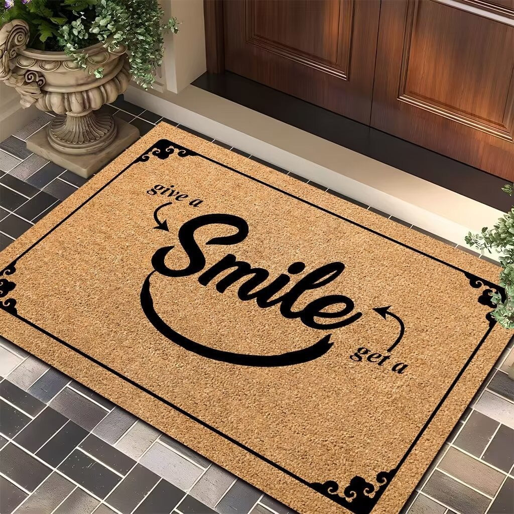 Novelty entry door mat