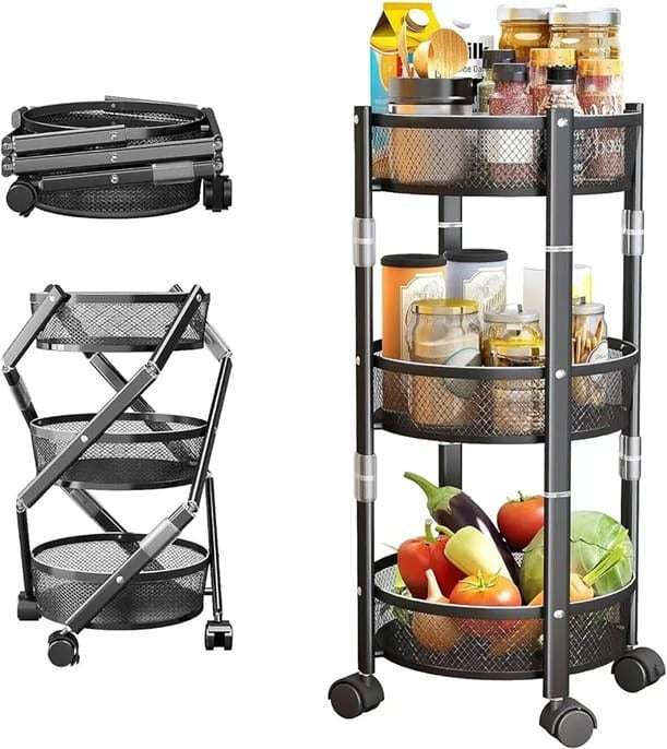 collapsible rack 3 tier