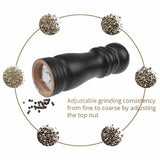 Wood salt / Pepper Grinder Mill Adjustable Stainless Steel Grinder