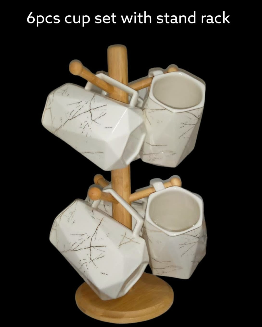 Marble Ceramic Cups 7 Piece