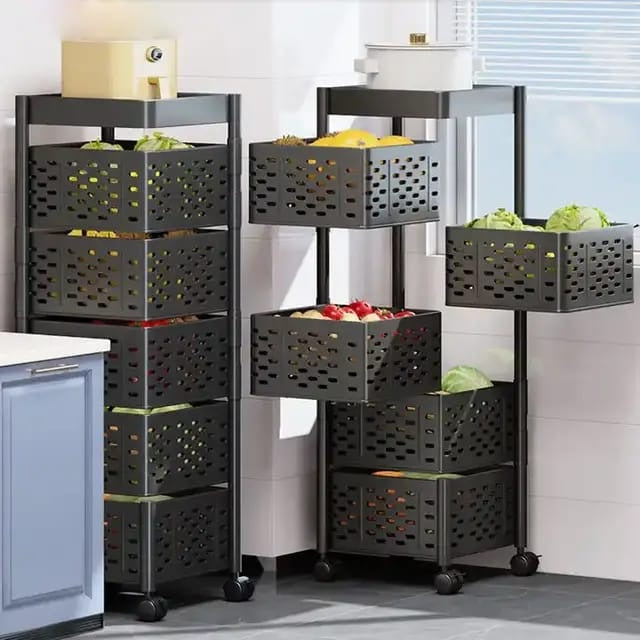 ️Heavy-duty 5Tier Square Multi-layer Basket