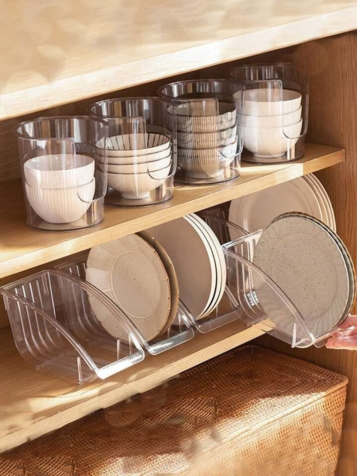 Dinner plate lid storage rack