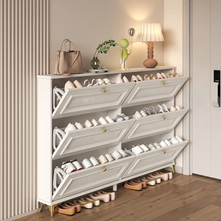 Modern luxury Bucket flip shoe cabinet