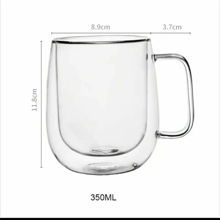 Transparent Double wall mug Heat-Resistant