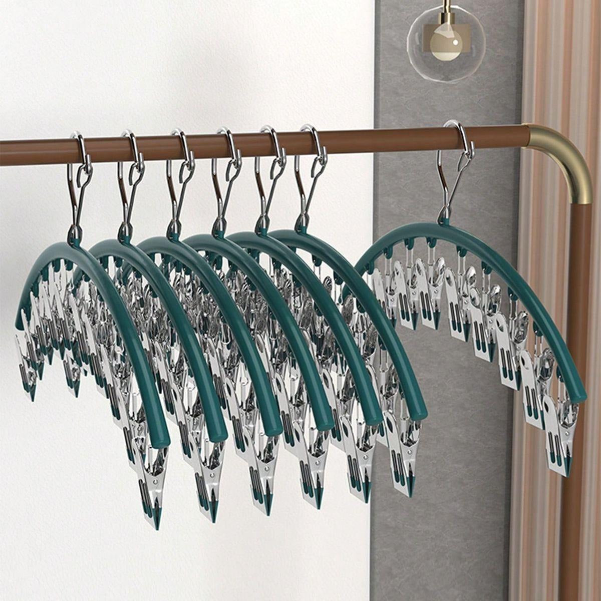socks and underwair drying stainless steel  hanger with 10 clips
