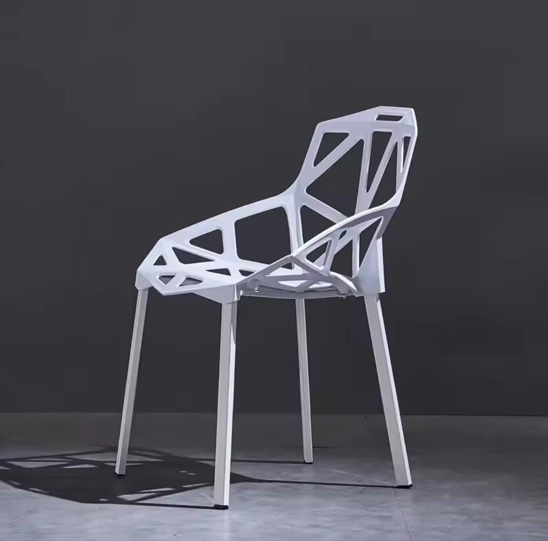 Chair Simple Pastic Modern simple geometric pattern like plastic chairs – iDecorator
