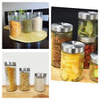 1.6ltr Glass storage jars set of 3pcs