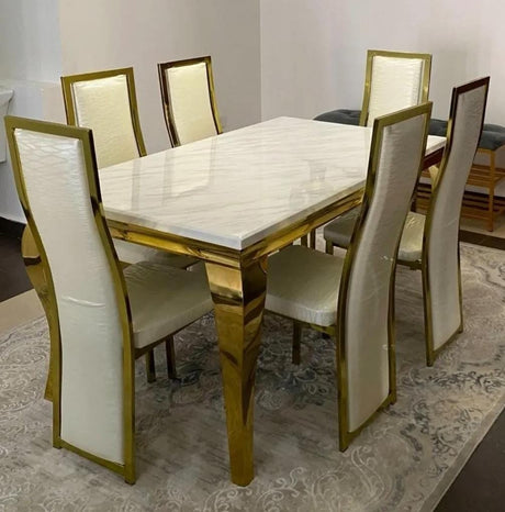6  Seater Marble Dining.