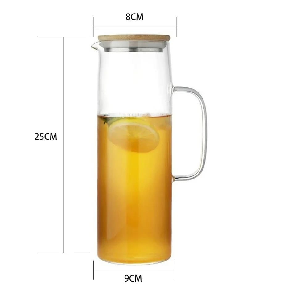 Heat resistant 1.2ltr glass jug