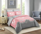 Material - cotton 
 5by 6 binded duvet Size - 200cm by 230cm
Includes 1pc bedsheet & 2 pillow cases