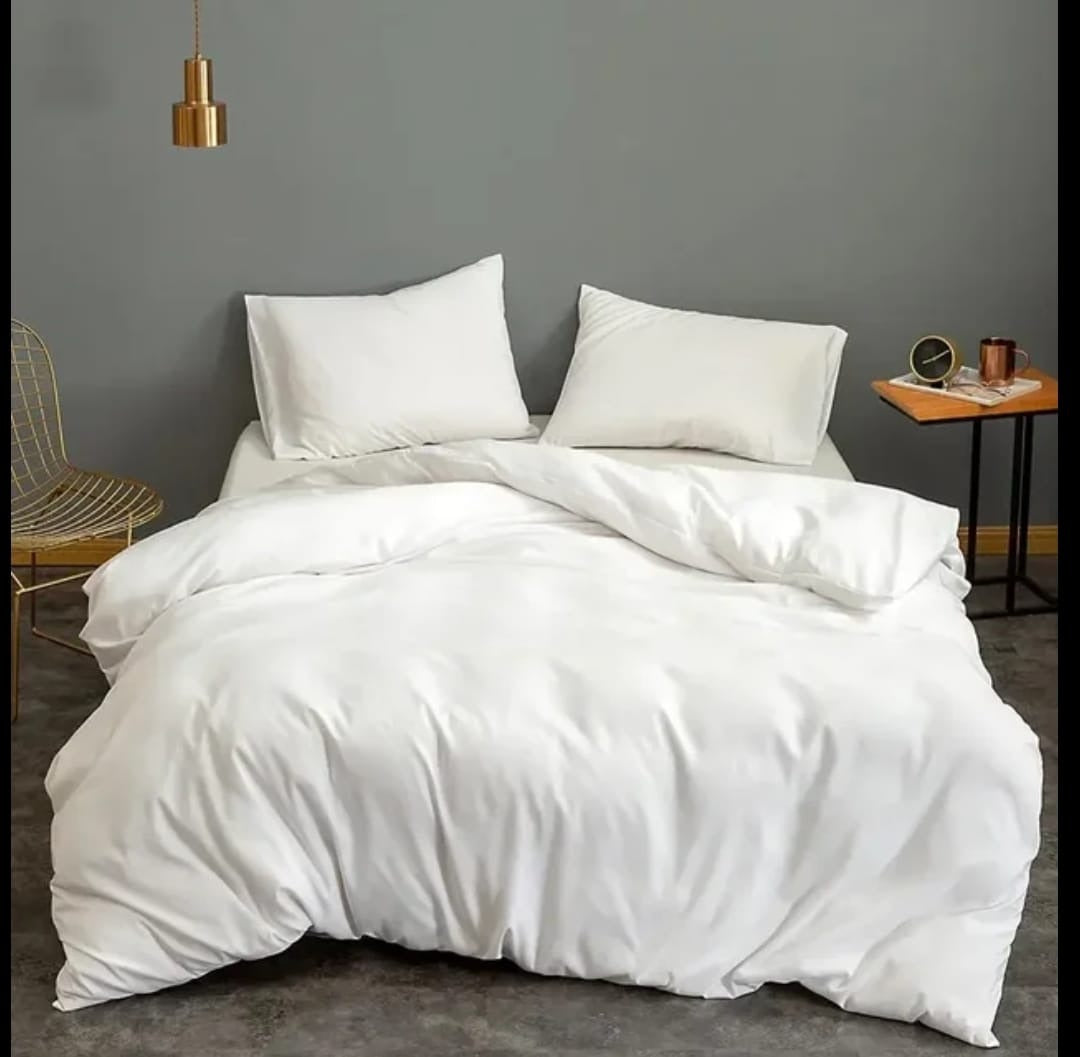 Plain High Quality Duvet Cover Set 4pc