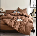 Plain High Quality Duvet Cover Set 4pc
