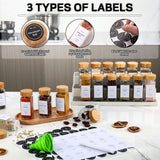 29pcs SET GLASS STORAGE SPICE  JARS WITH BAMBOO LID