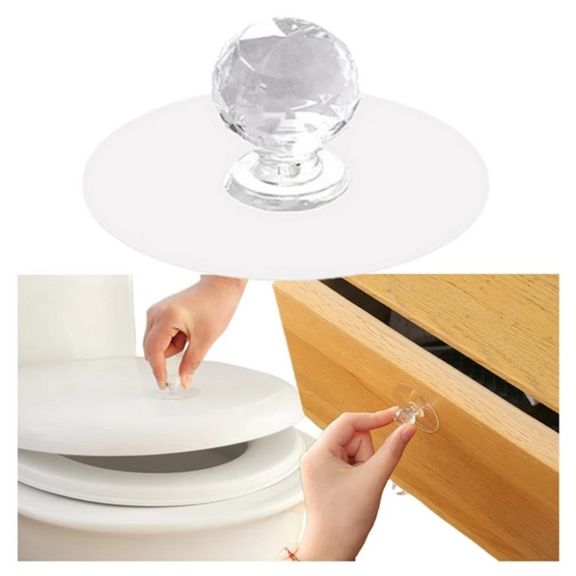 10pcs Crystal-Like Self Adhesive Hooks. 
