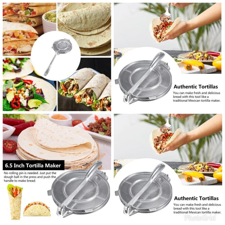 Strong Aluminium Tortilla press (chapati press) 