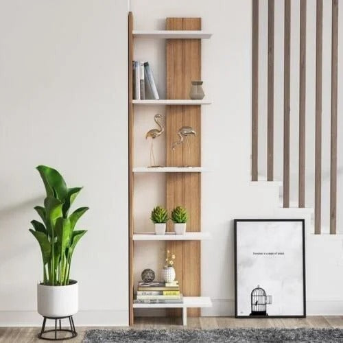 5-Tier L-Shaped Corner Shelf – Key Features
Ideal for Living Room or Office

Design: Space-saving, narrow L-shape

Tiers: 5 open shelves for display or storage

Mounting: Wall-mountable for added stability

Product Details:

Material: 18mm Manufactured Particle Board

Colors: Available in various color options

Structure: 5-tier shelving unit