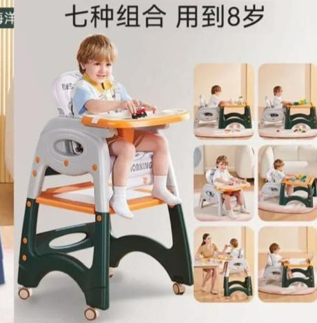 3-in-1 Baby Feeding Chair

A multifunctional baby feeding chair designed to grow with your child, offering versatility and long-term use.

Key Features:

3-in-1 Design: Functions as a high chair, booster seat, and converts into a separate chair and table

Detachable Tray: Easy to clean and adjust as your baby grows

Safety Harness: Secure 5-point harness for maximum baby safety

Stable & Durable: Built with strong, baby-safe materials

Perfect for Weaning: Ideal for feeding, playing, or independent eating