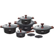 12Pcs UCC LIFE  Granite Die-Cast Nonstick Cookware Set.