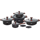 12Pcs UCC LIFE  Granite Die-Cast Nonstick Cookware Set.