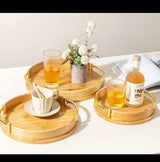 3pcs Multi-functional Bamboo Food storage Trays
