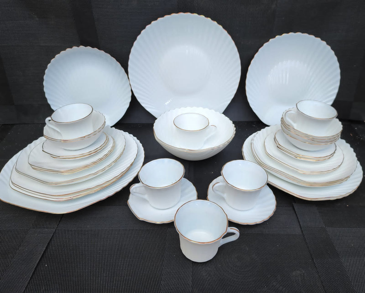 Shell Gold Rim Shell Gold Rimmed Dinner Set 40pcs – iDecorator