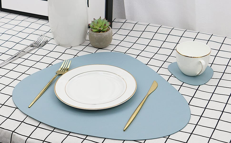 Leather table mats 12pcs