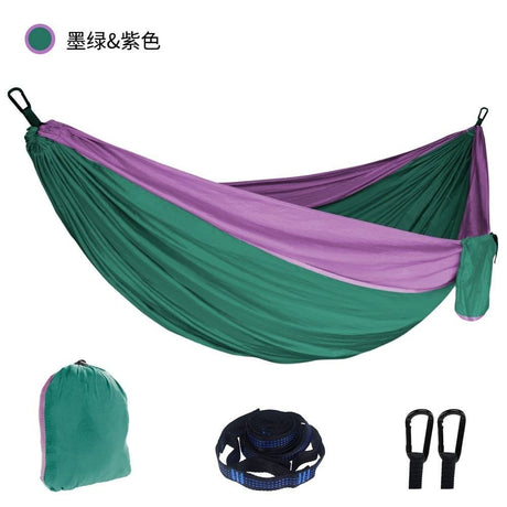 hammock Portable Hammock – Size 270×140cm

Spacious and comfortable with a large size of 270cm x 140cm, ideal for one or two people.

Made from durable, breathable cotton canvas or parachute nylon fabric, offering both strength and comfort.

Comes with sturdy suspension ropes and reinforced ends for secure hanging indoors or outdoors.

Perfect for relaxing in the garden, balcony, camping trips, or beach lounging.