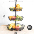 3 Layer Round Fruit Rack 