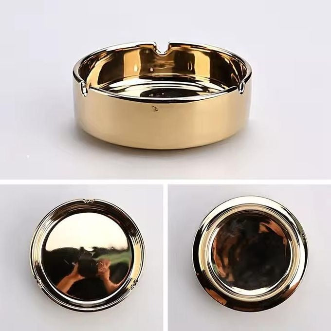 Ceramic Gold Ash Tray
